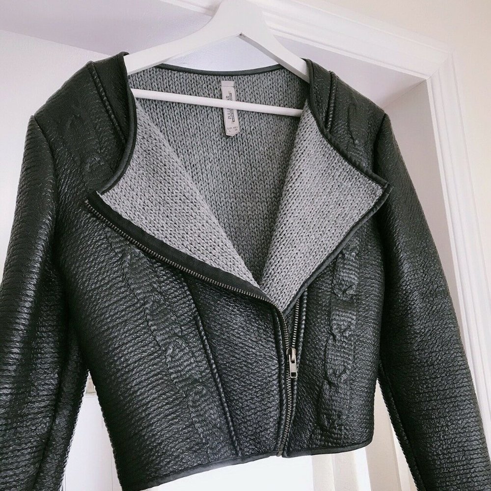 Preowned Pull and Bear Faux Leather Womens Jacket
